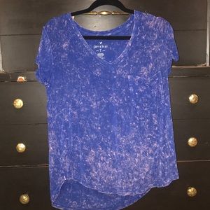 blue+pink tie die tee